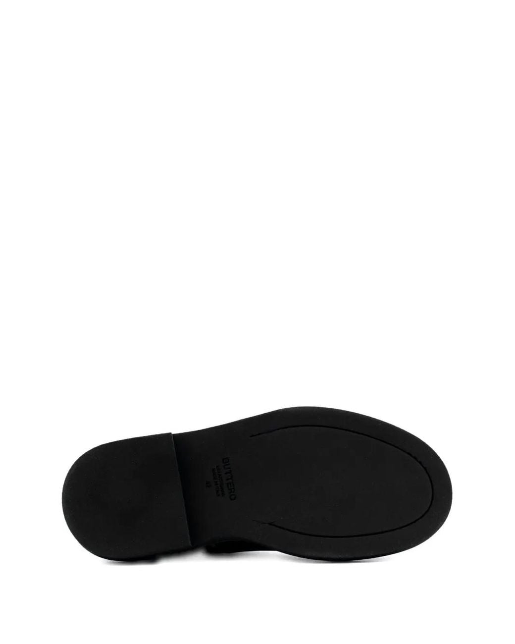 Buttero Black Elasticated Side-Panel Chelsea Boots for men