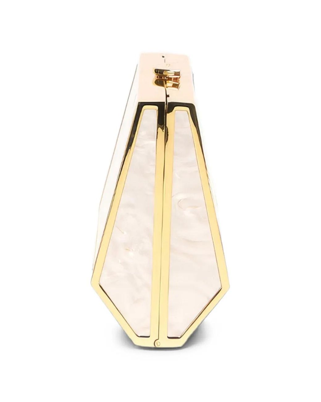 Jonathan Simkhai Natural Maddox Marbled Clutch Bag