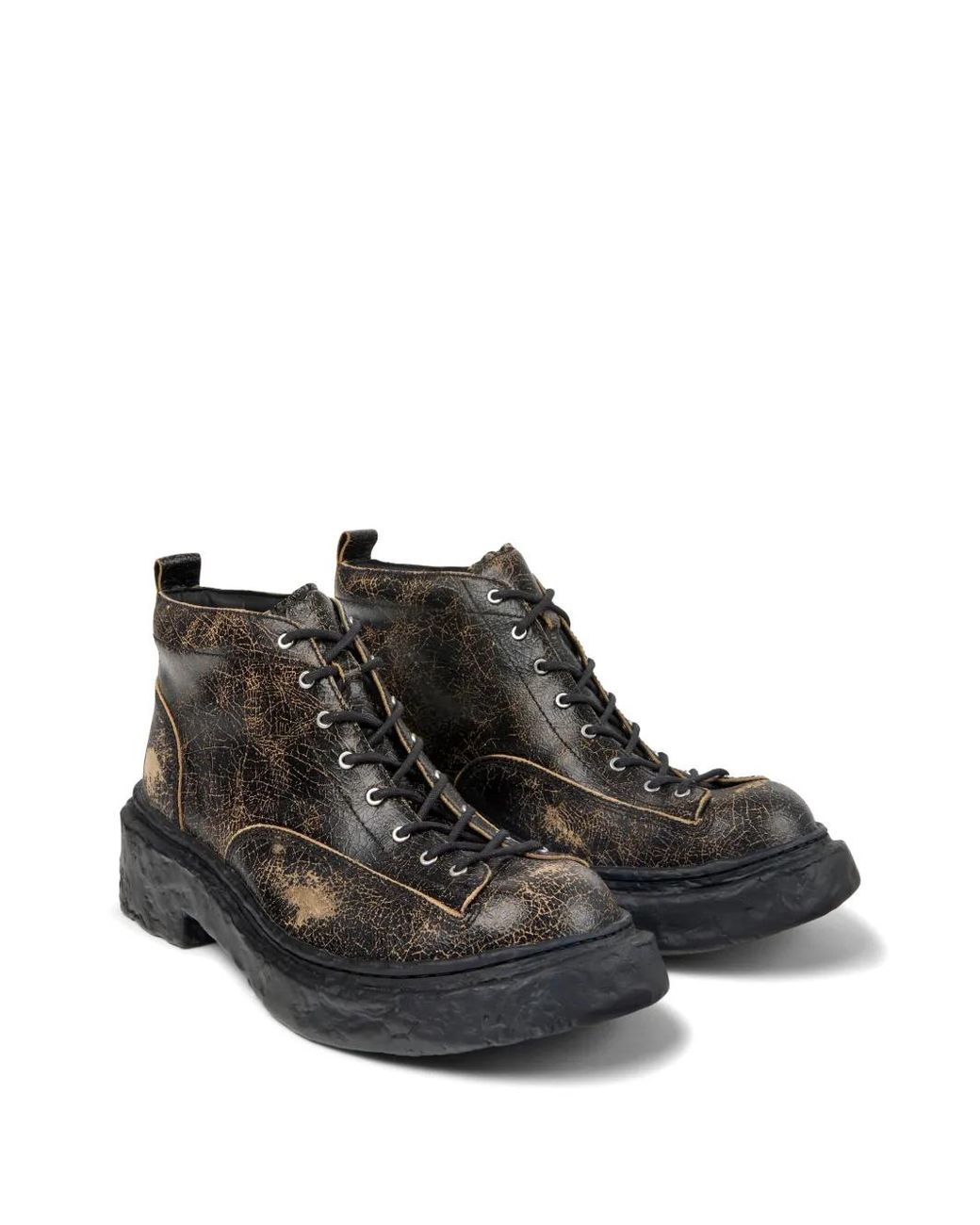 CAMPERLAB Black Vamonos Leather Ankle Boots