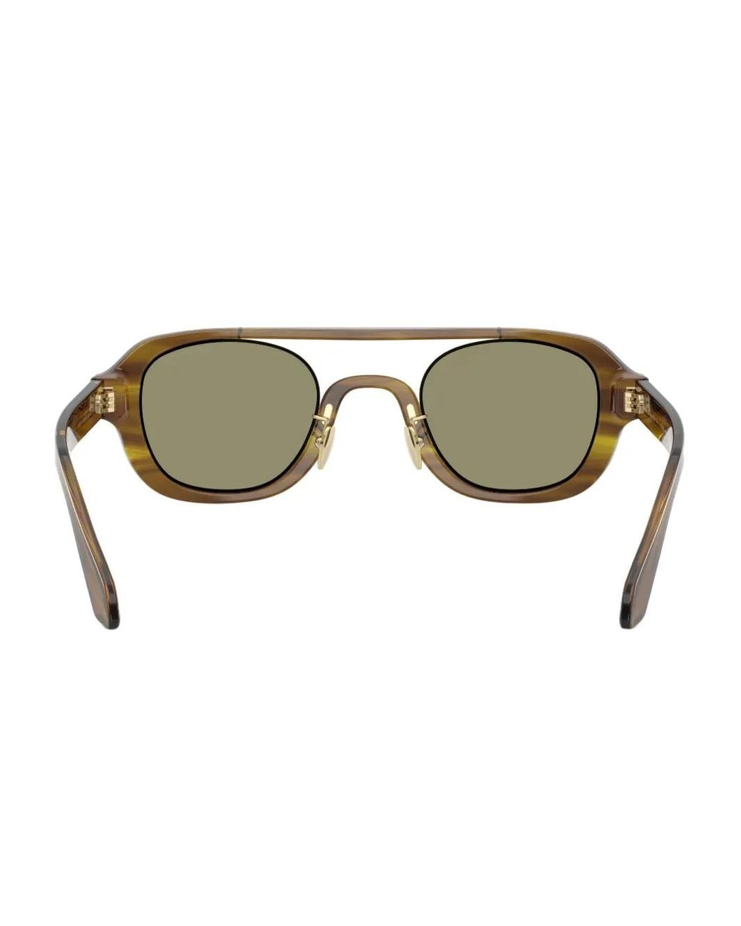 Giorgio Armani Brown Geometric-Frame Sunglasses for men