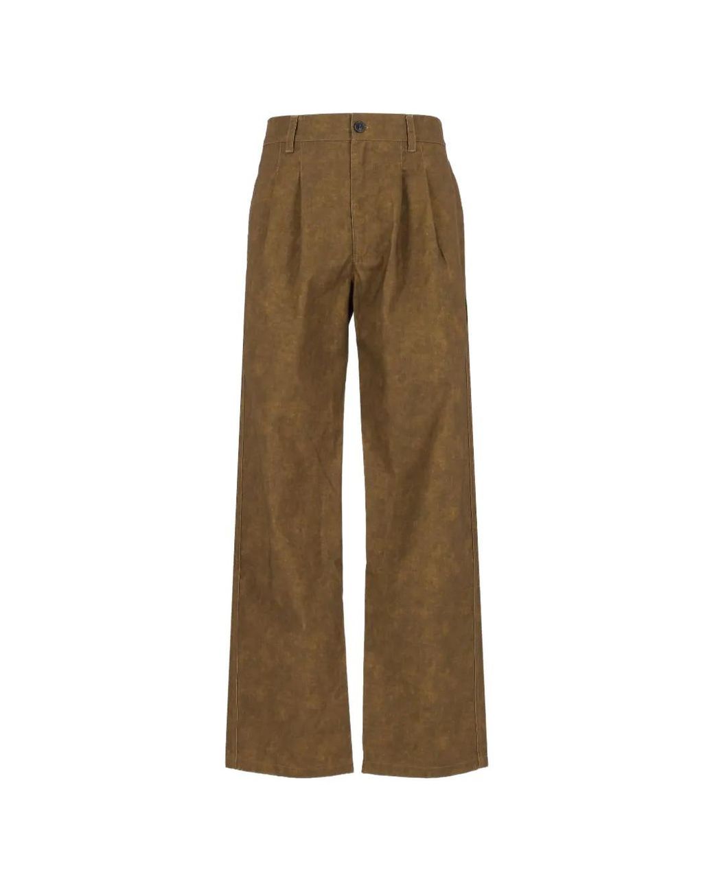 Isabel Marant Natural Yostin Pleated Straight-Leg Trousers for men