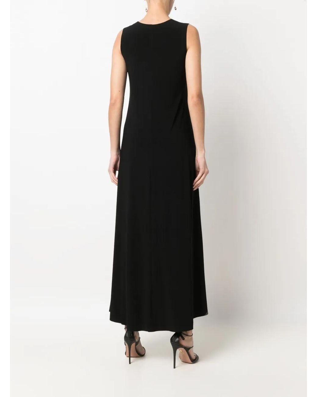 Norma Kamali Black Sleveless Long Dress