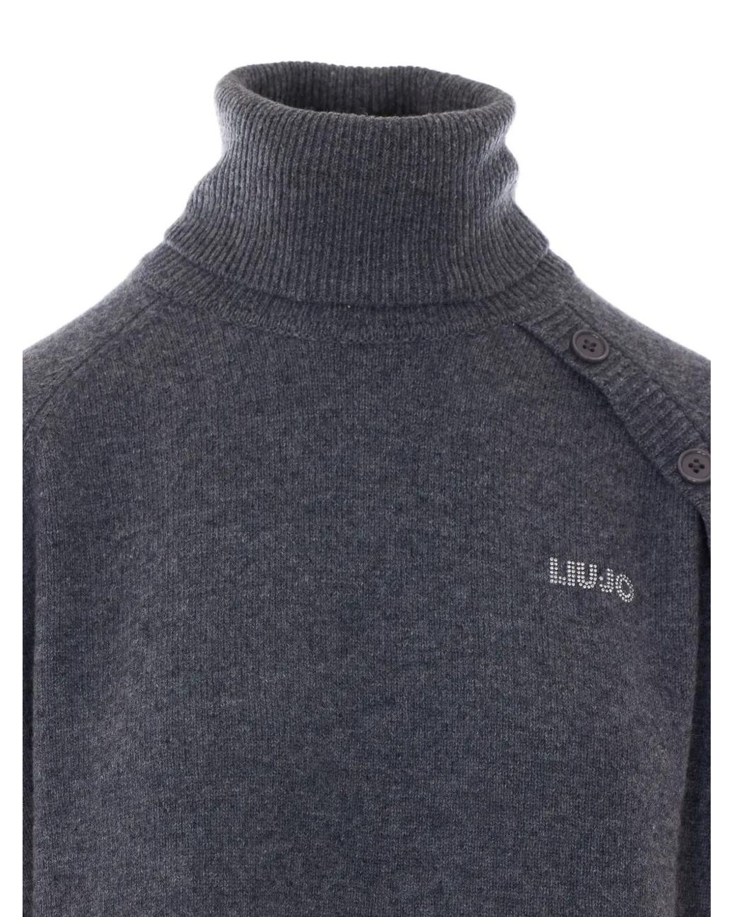 Liu Jo Blue Pull À Col Roulé