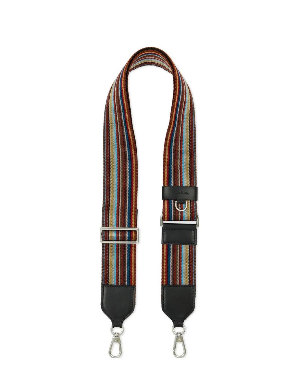 Paul Smith Black Signature Stripe Bag Strap for men