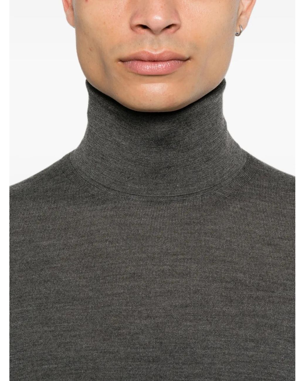 Pull À Col Roulé Malo pour homme en coloris Gray