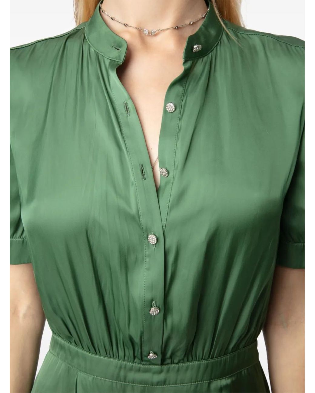 Zadig & Voltaire Green Rimaz Midi Dress
