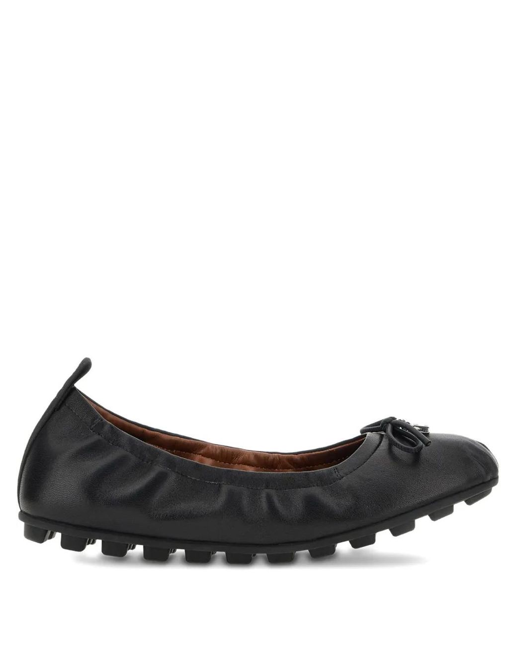 Hogan Black Flat Ballerina Shoes