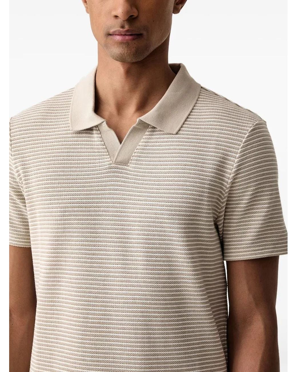 Guess White Knitted Polo for men
