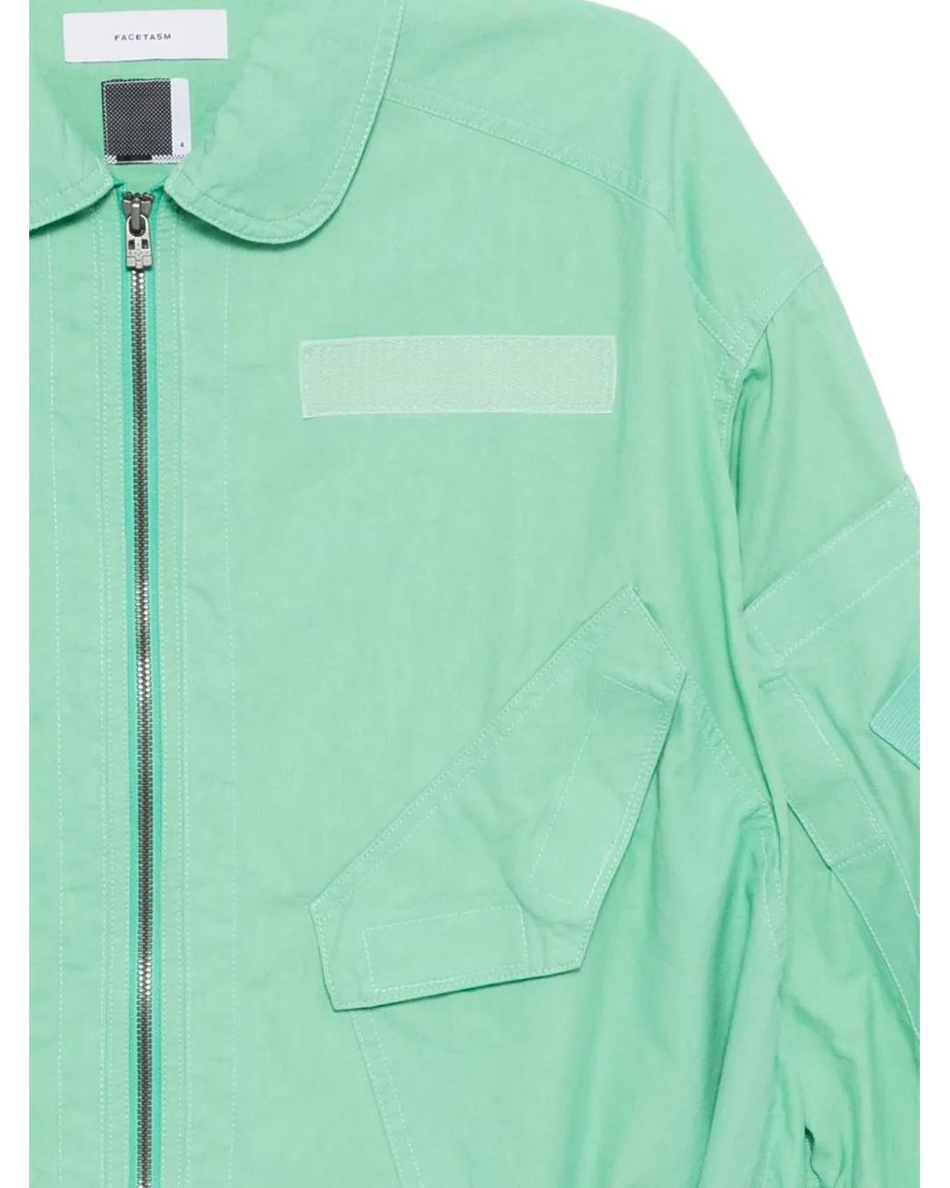 Facetasm Green Collared Pilot Jacket for men