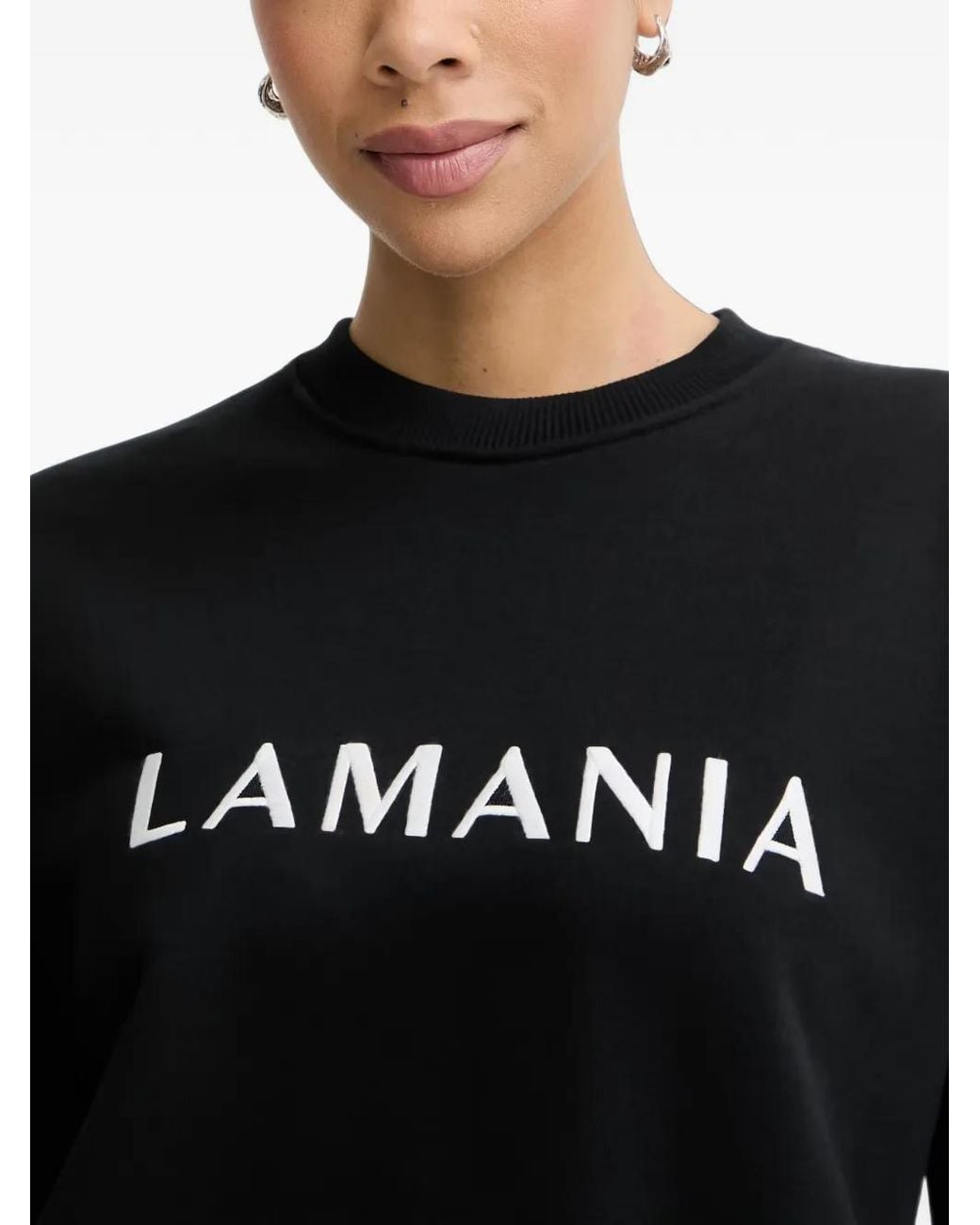 La Mania Black Chill Logo-Print Sweatshirt