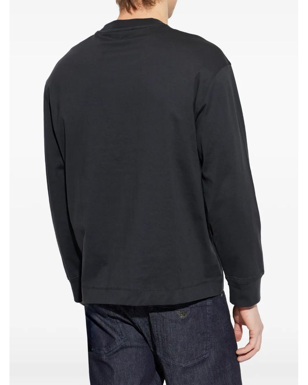 Emporio Armani Blue Long-Sleeves T-Shirt for men