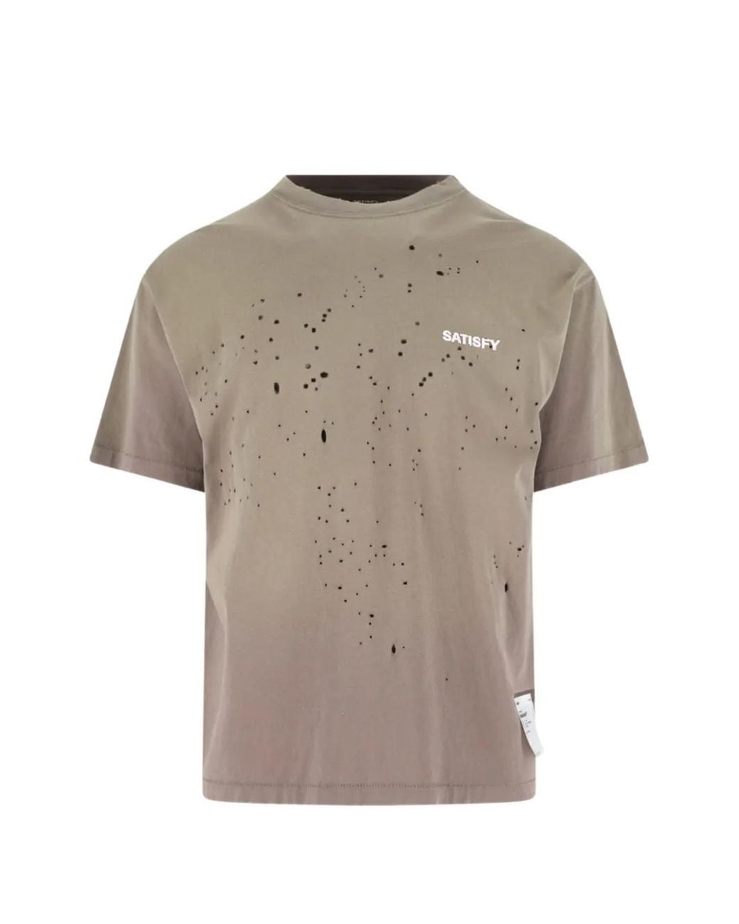 Satisfy Gray Mothtech Distressed T-Shirt for men