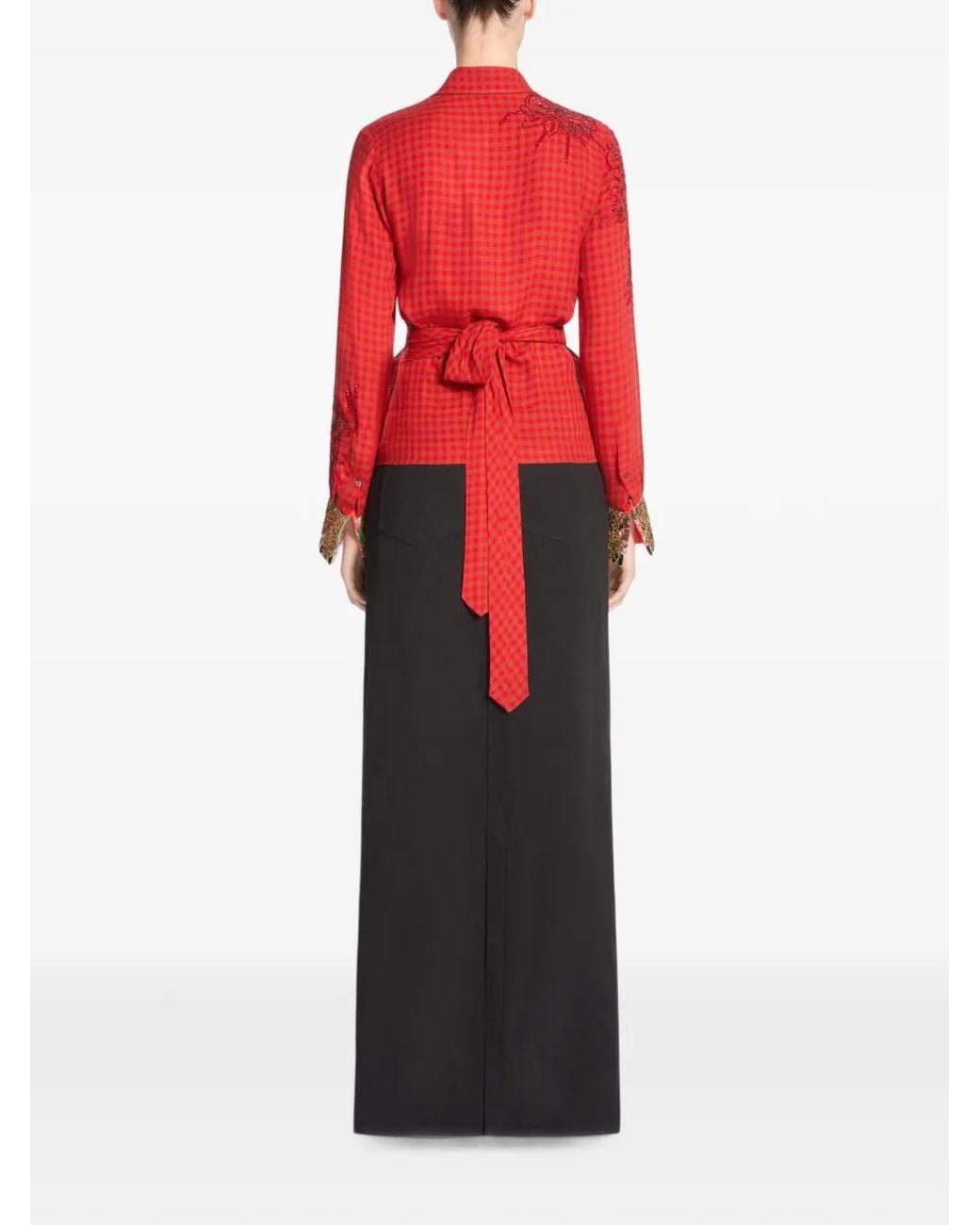 Dries Van Noten Embroidered Wrap Shirt