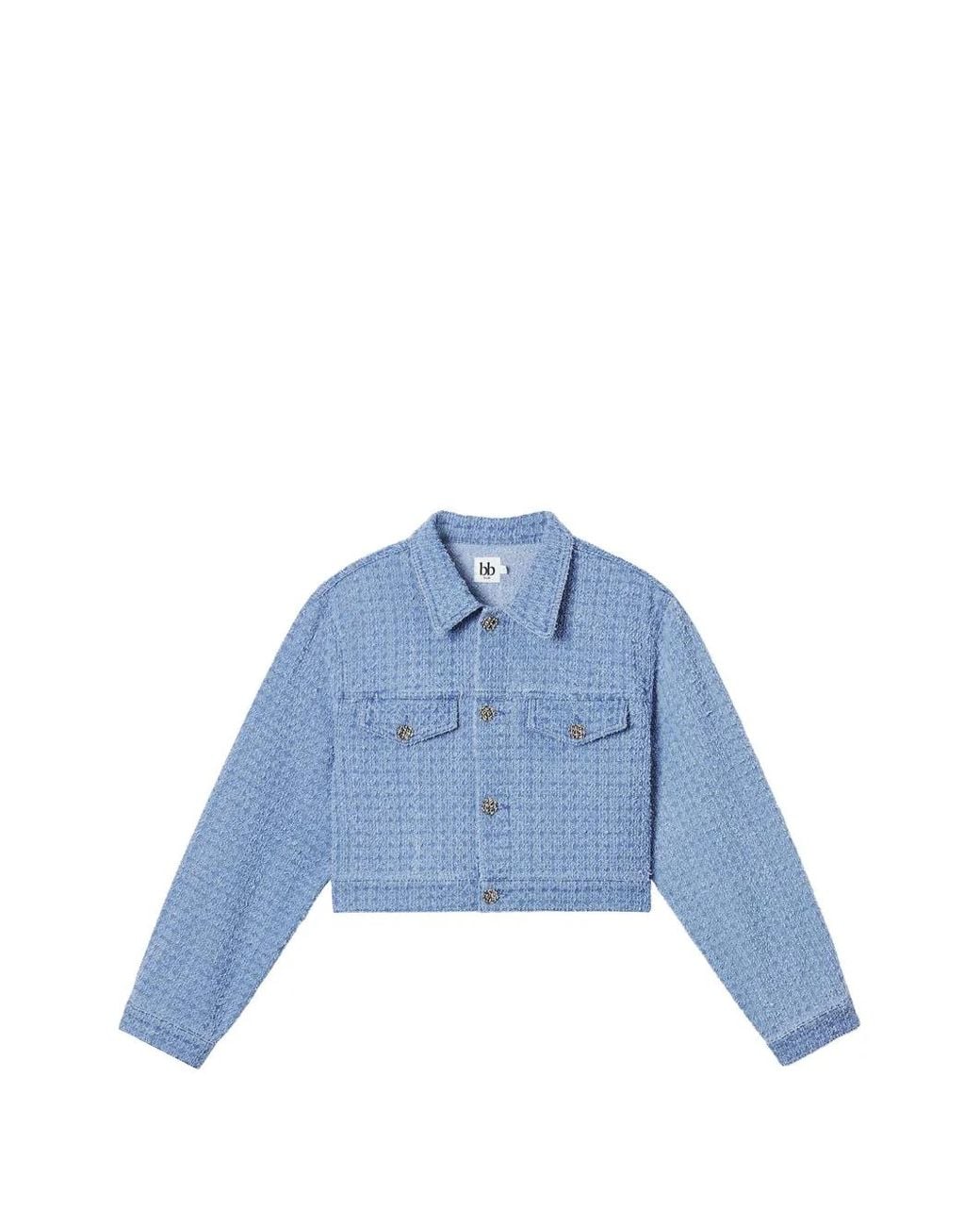 B+ AB Blue Buttoned Cotton Jacket