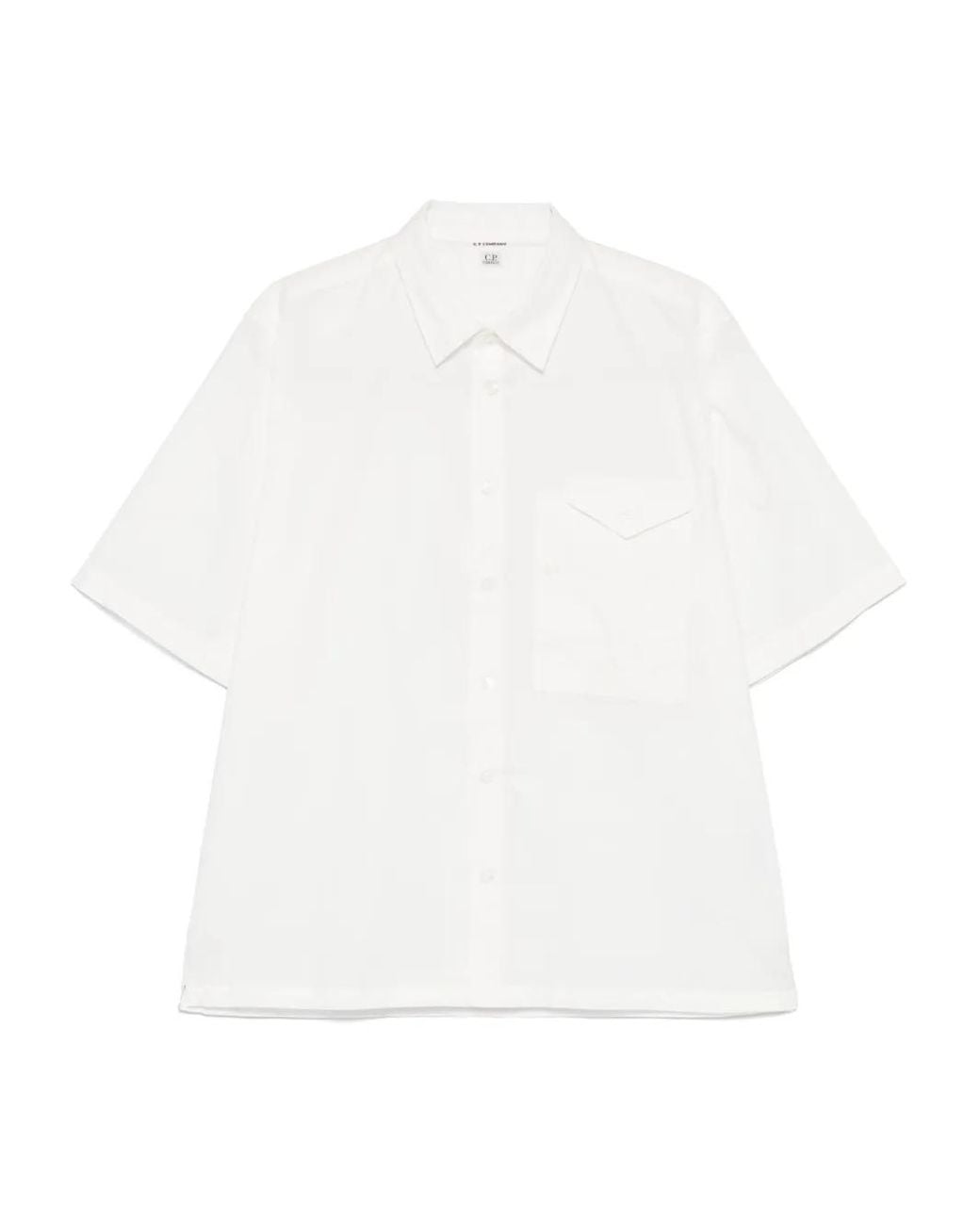 C P Company White Short-Sleeves Shirt for men