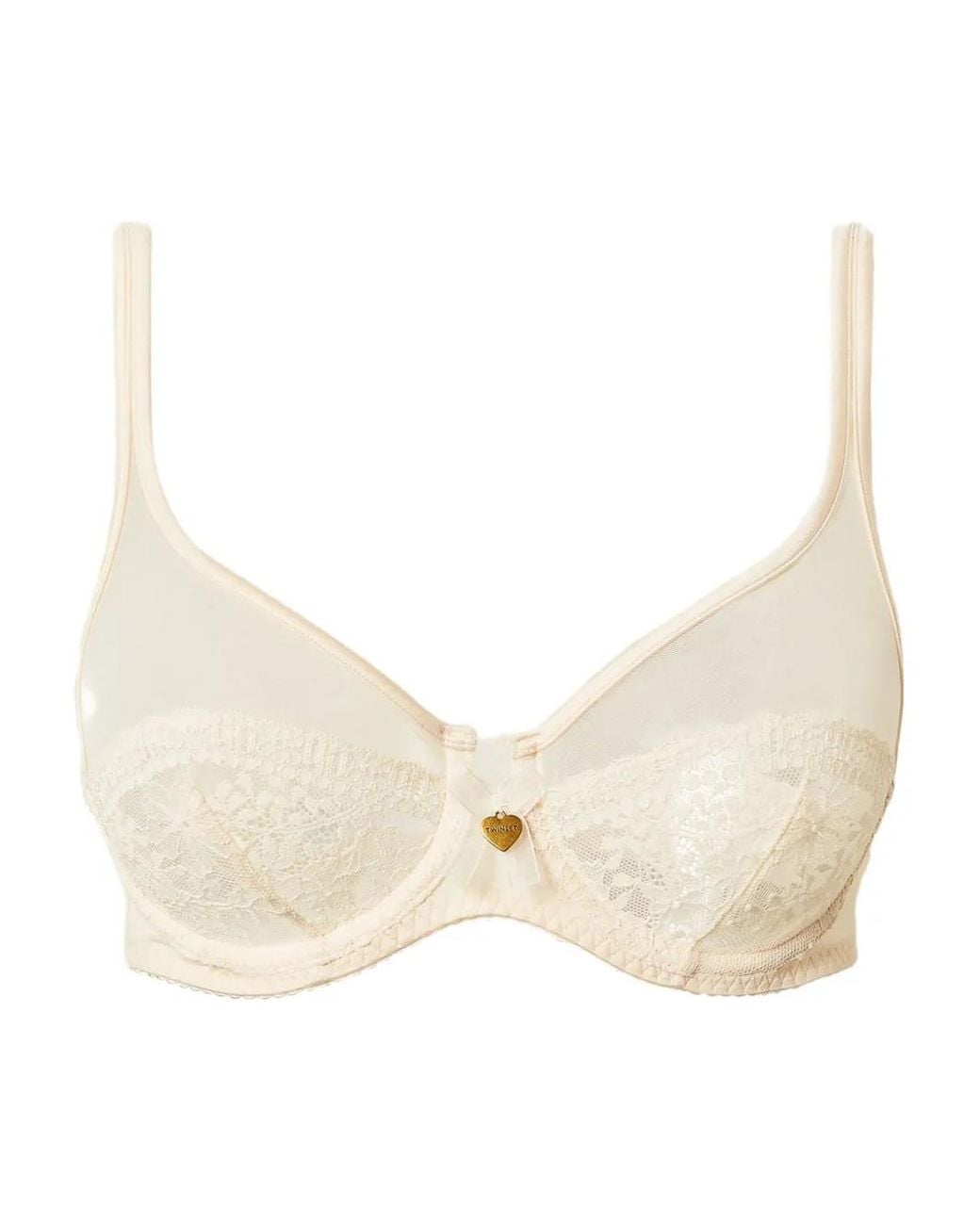 Twinset Natural Underwire Lace Tulle Bra