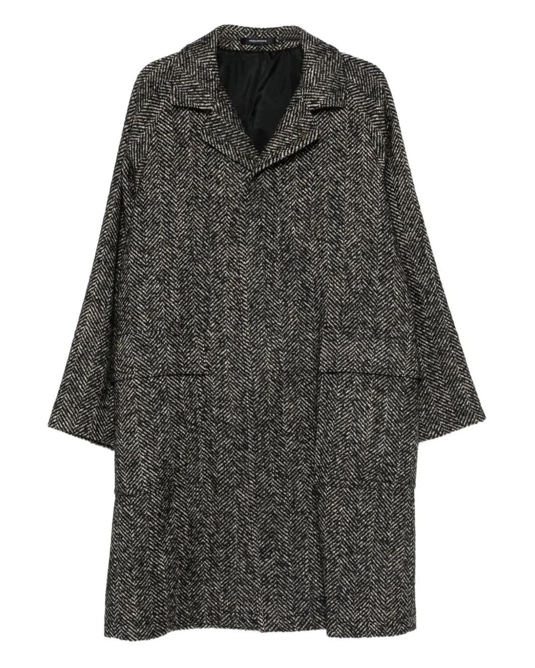 Tagliatore Gray Loyds Herringbone Pocket Coat for men