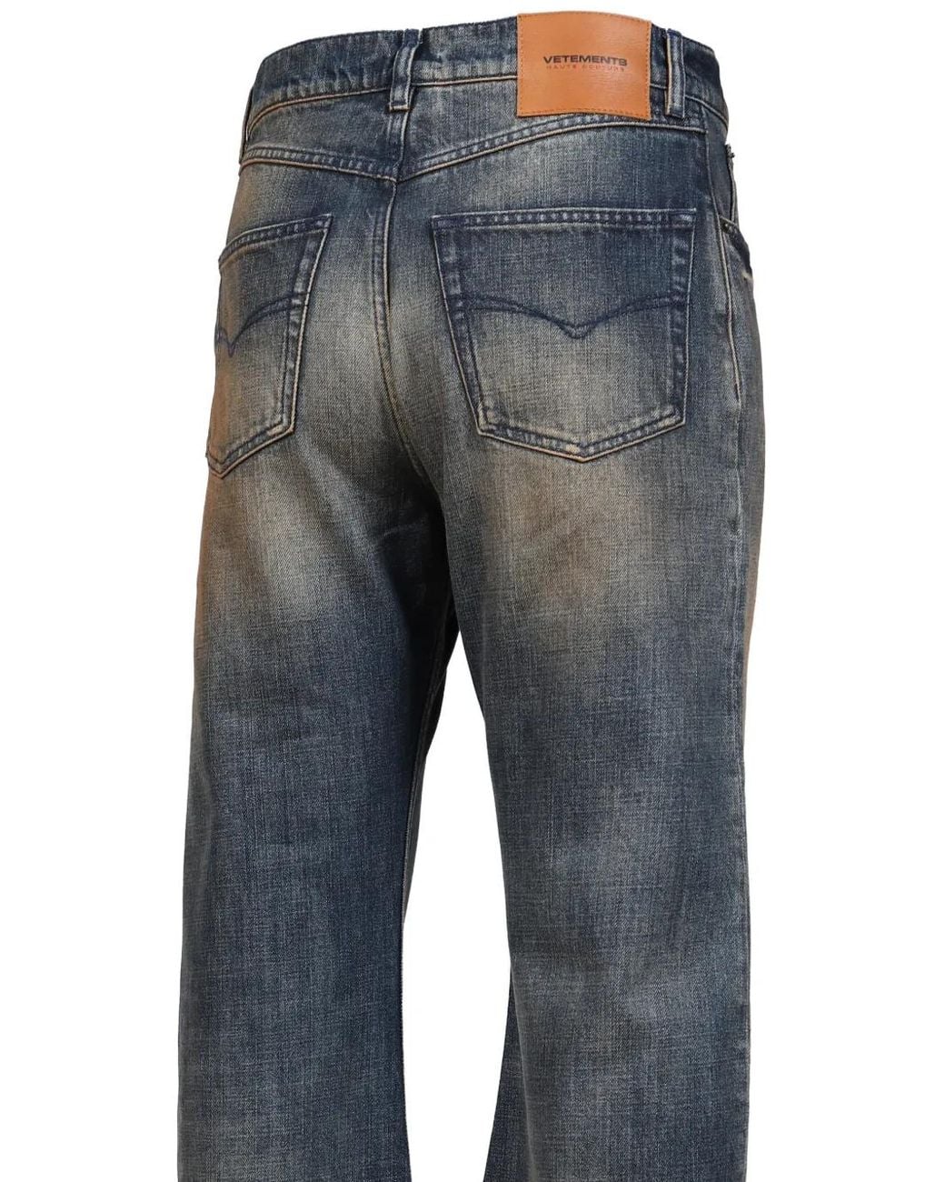 Vetements Gray O-Leg Washed Jeans for men