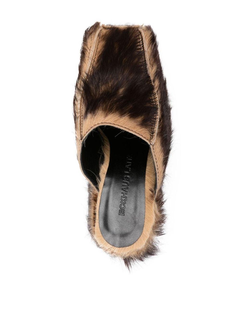 【関税込み】Eckhaus Latta ブラウン Frame ミュール Eckhaus Latta 140mm Square-toe Platform Mules in Brown | Lyst