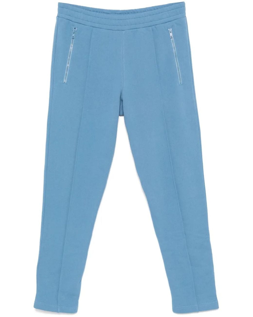 Moschino Blue Raised-Seam Trousers for men