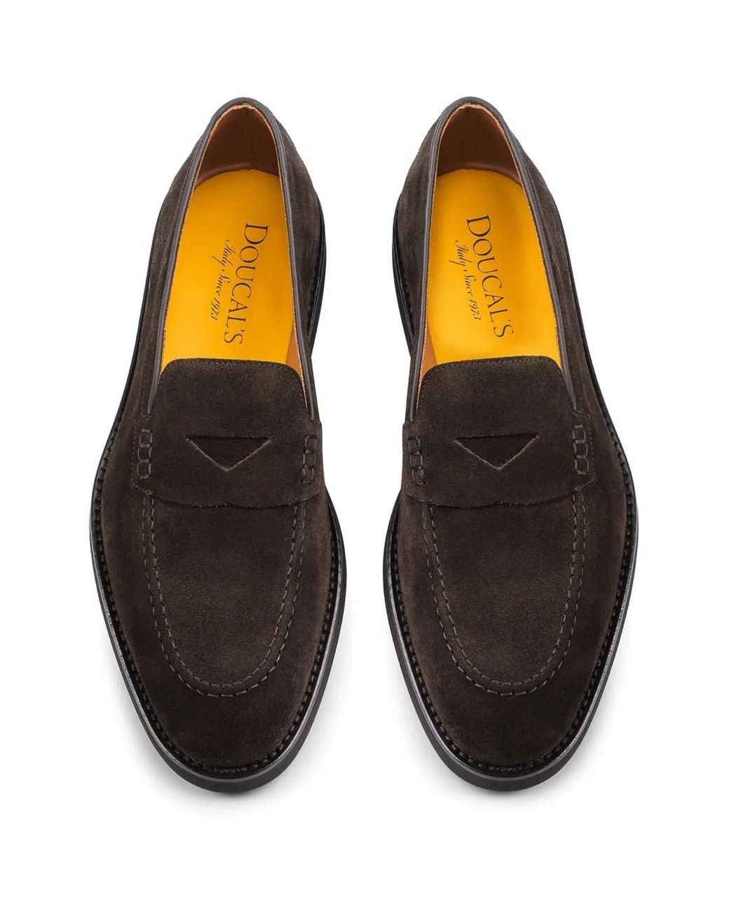 Doucal's Brown Suede Loafers for men