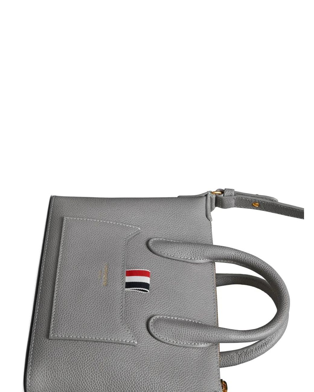 Thom Browne Gray Pebble Grain Micro Soft Duffle