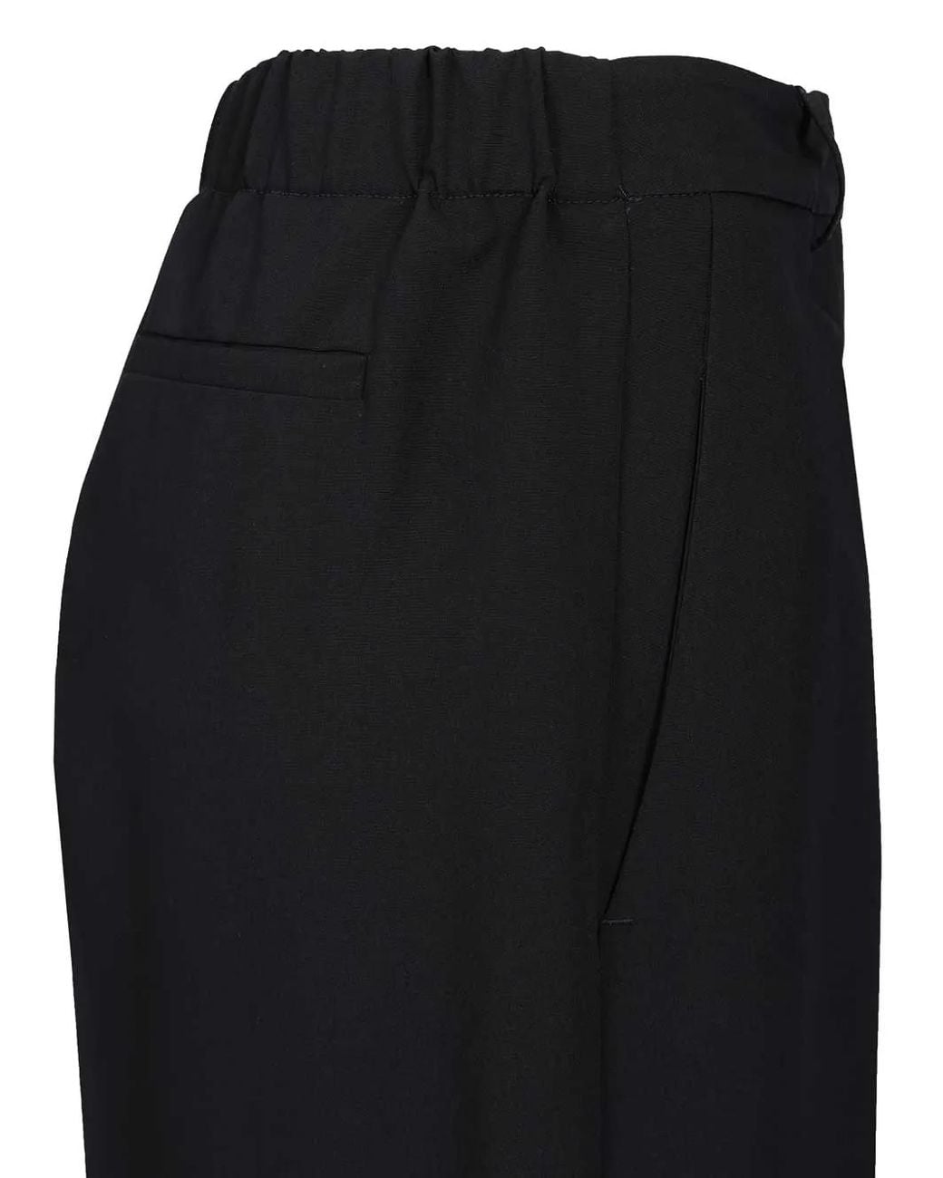 Al Duca D'aosta Black Pressed-Crease Wide-Leg Trousers