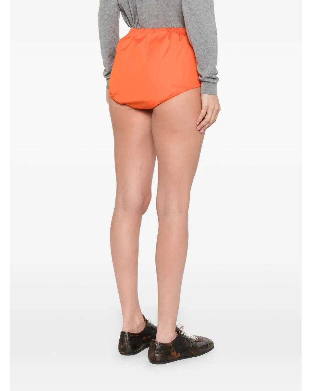 Prada Popline Shorts Met Zak in het Orange