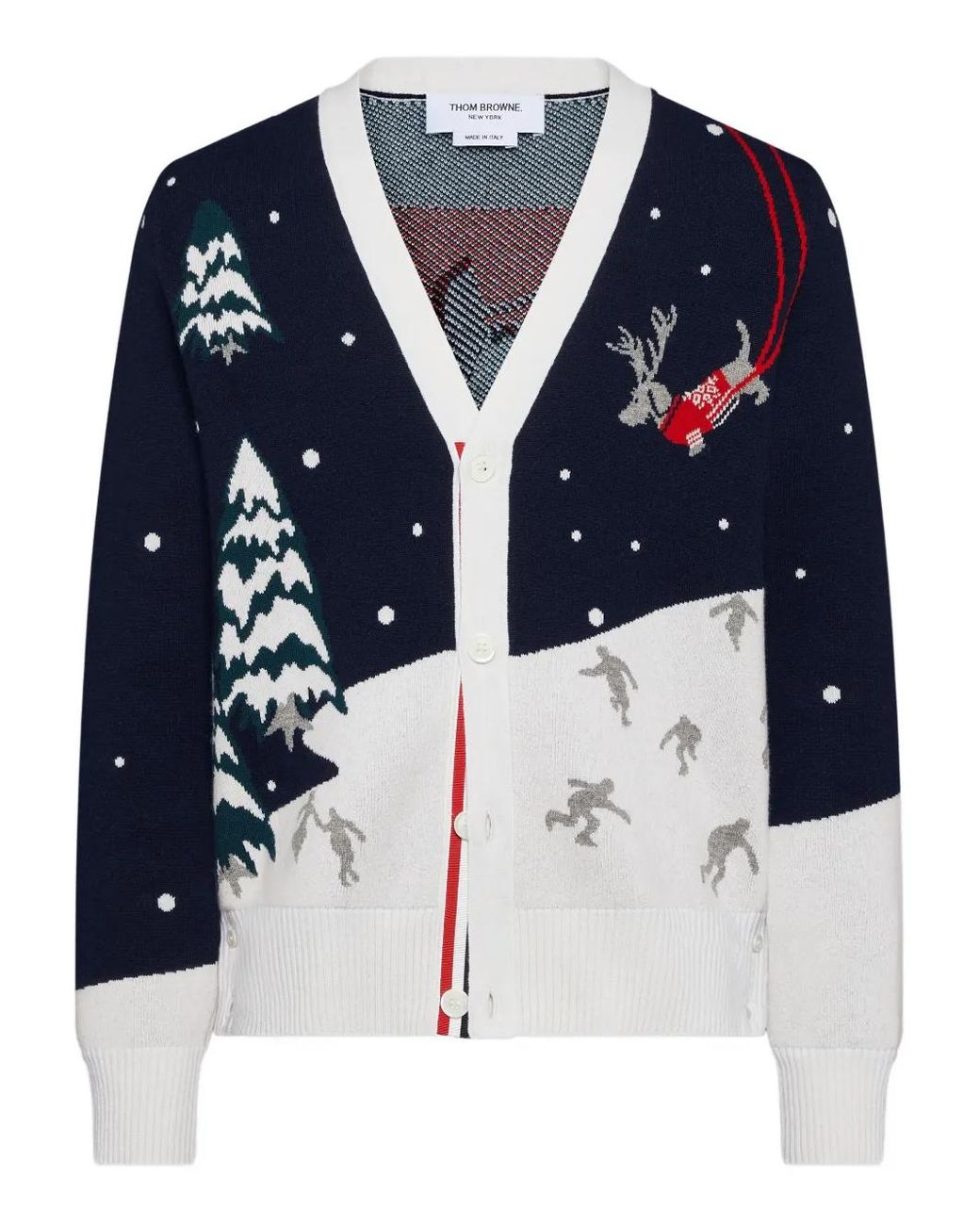 Thom Browne Blue Cashmere Cardigan for men