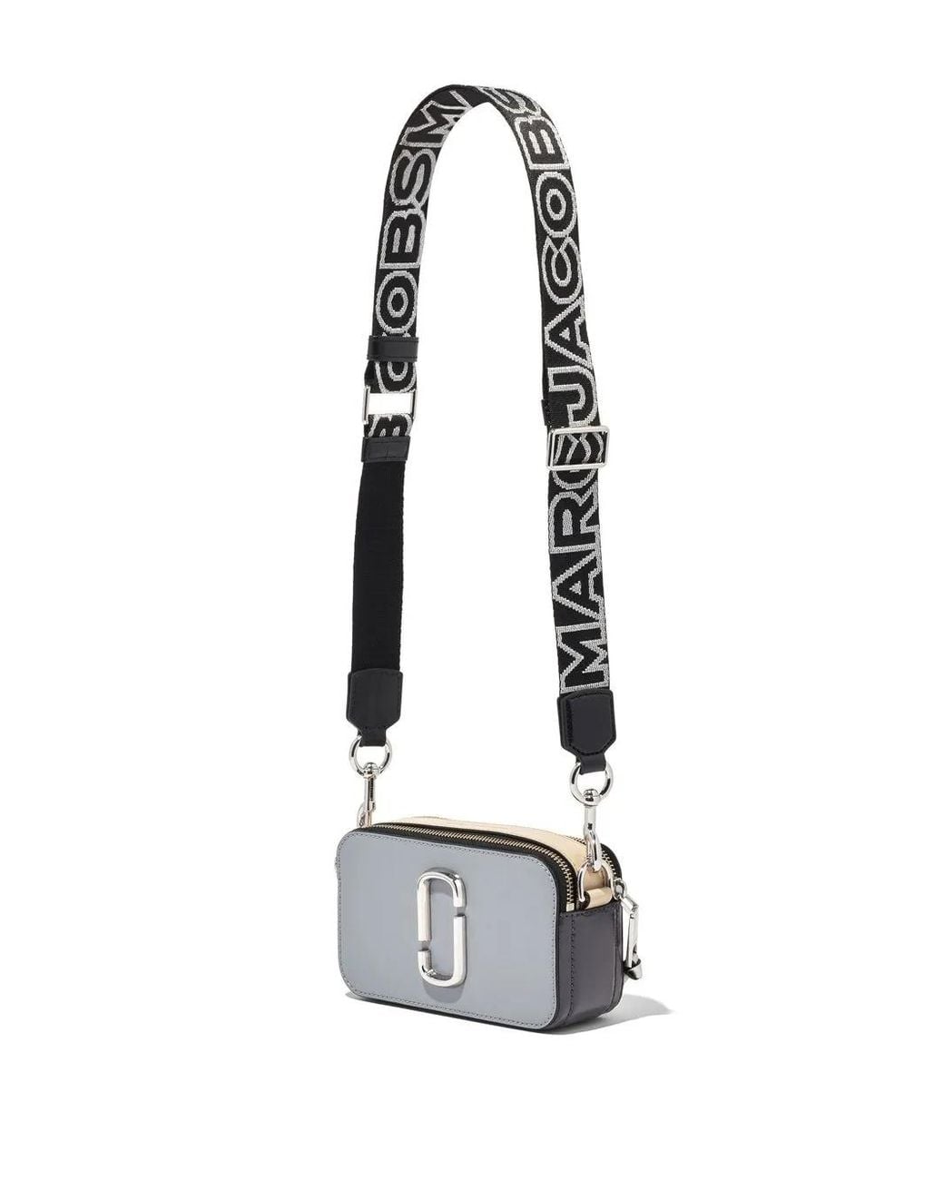 Marc Jacobs White The Thin Outline Logo Webbing Strap