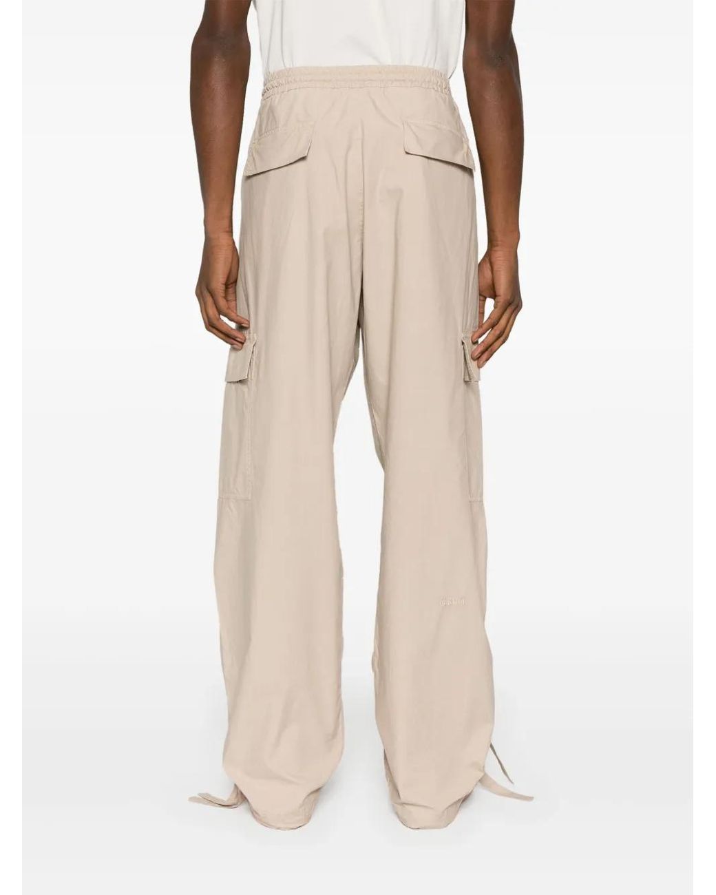 MSGM Natural Cargo Pants Clothing for men