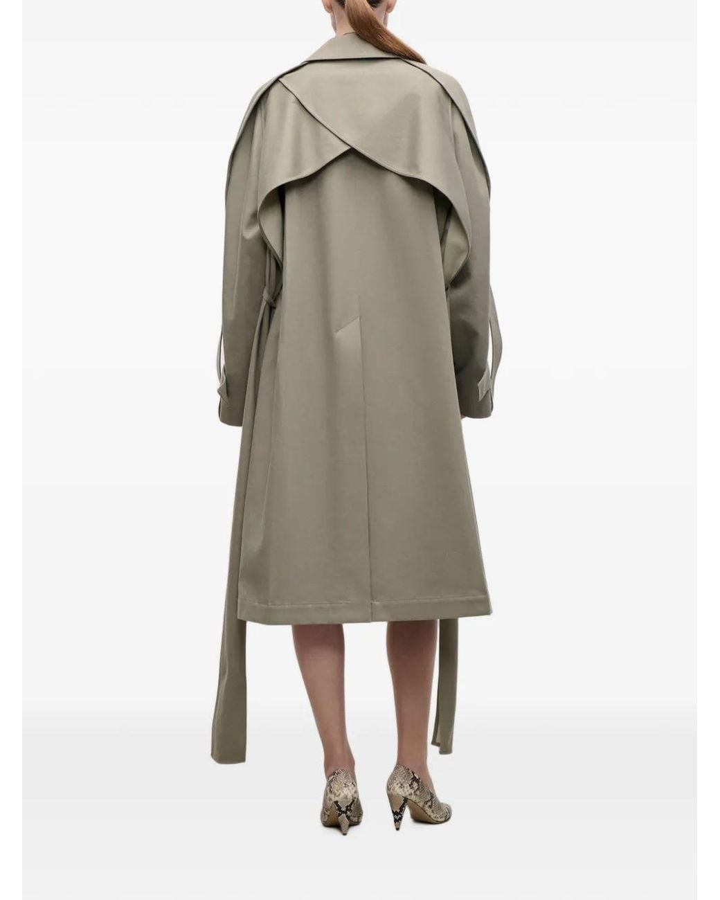 Victoria Beckham Natural Cotton Trench Coat