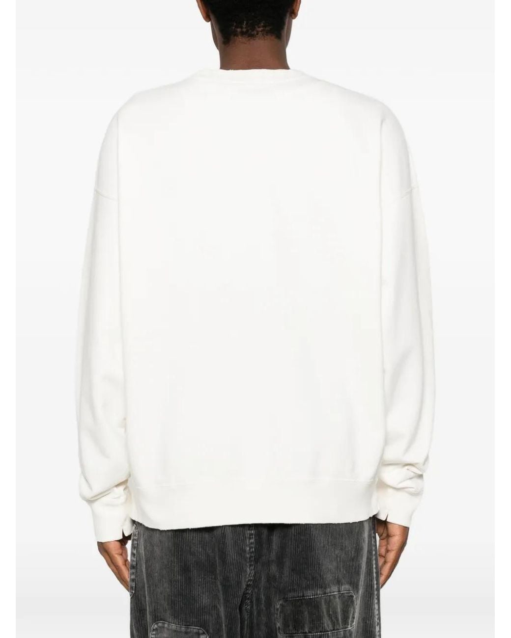 Maison Mihara Yasuhiro White Slogan-Print Cotton Sweatshirt for men