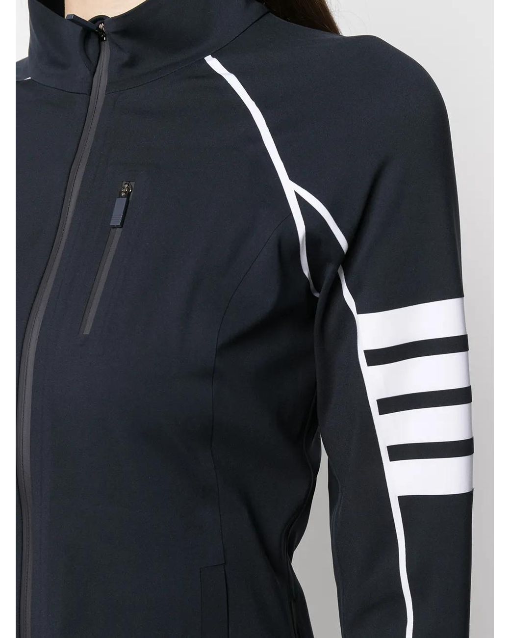 Thom Browne Black Compression Zip-up 4-bar Jacket