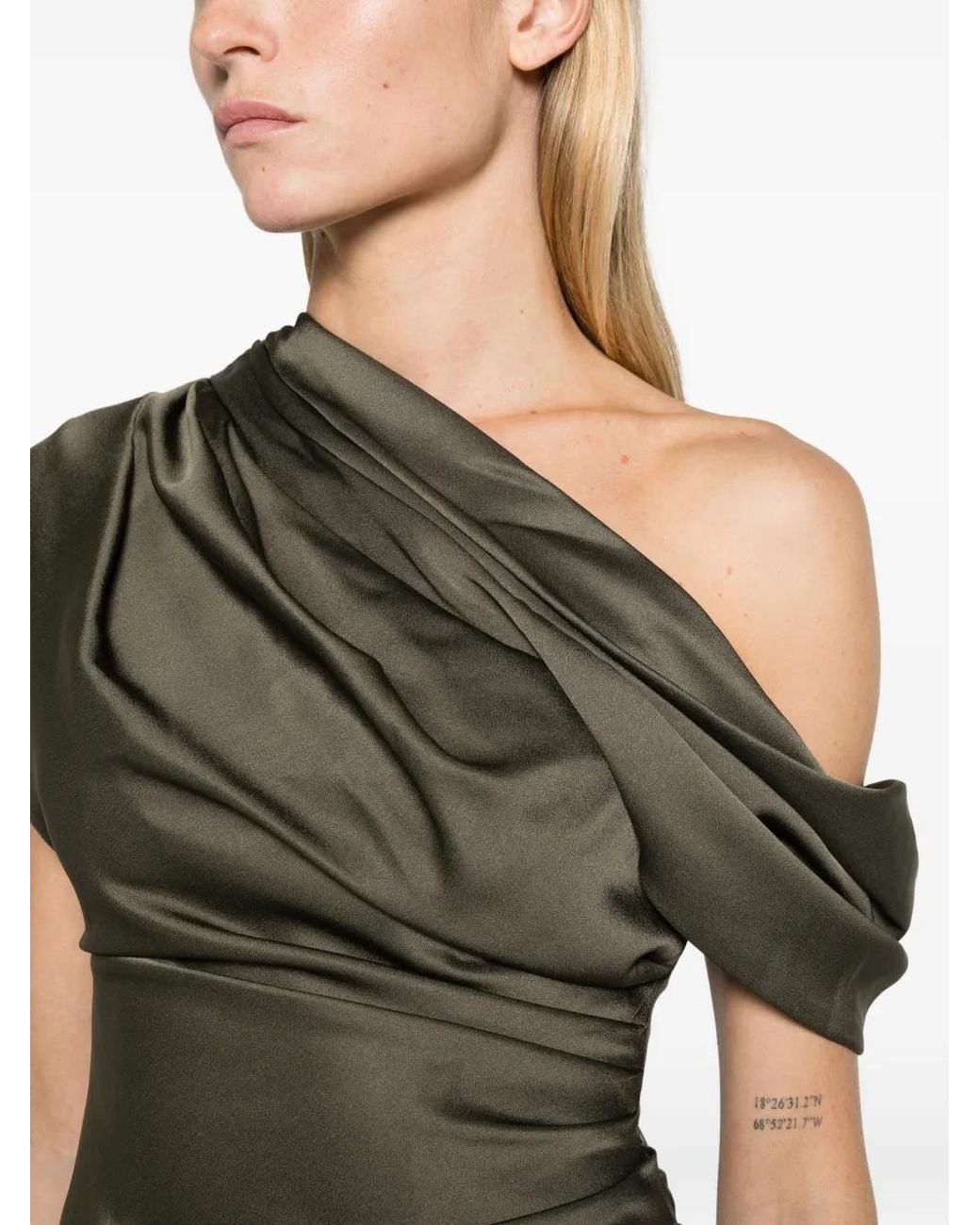 Jonathan Simkhai Green Phoebe Draped Top