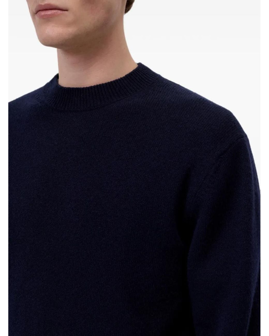 Closed Blue Crew-Neck Sweater for men