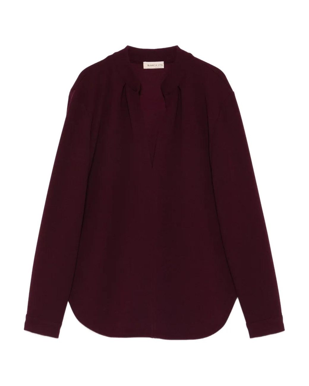 Blanca Vita Purple V-Neck Blouse