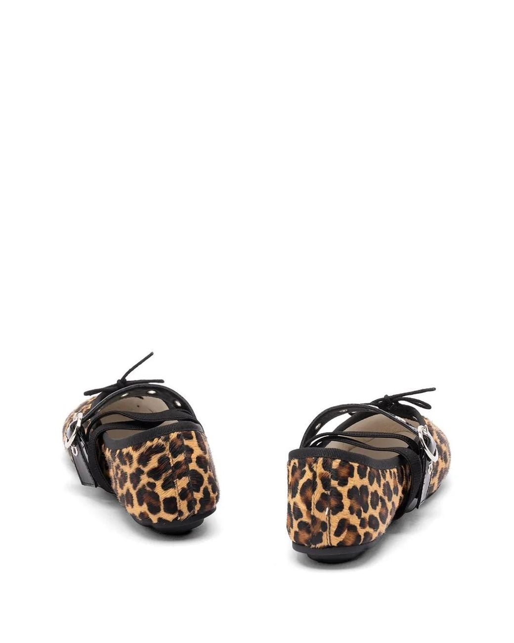 Repetto White Noir Leopa Leopard Print Flat Shoes