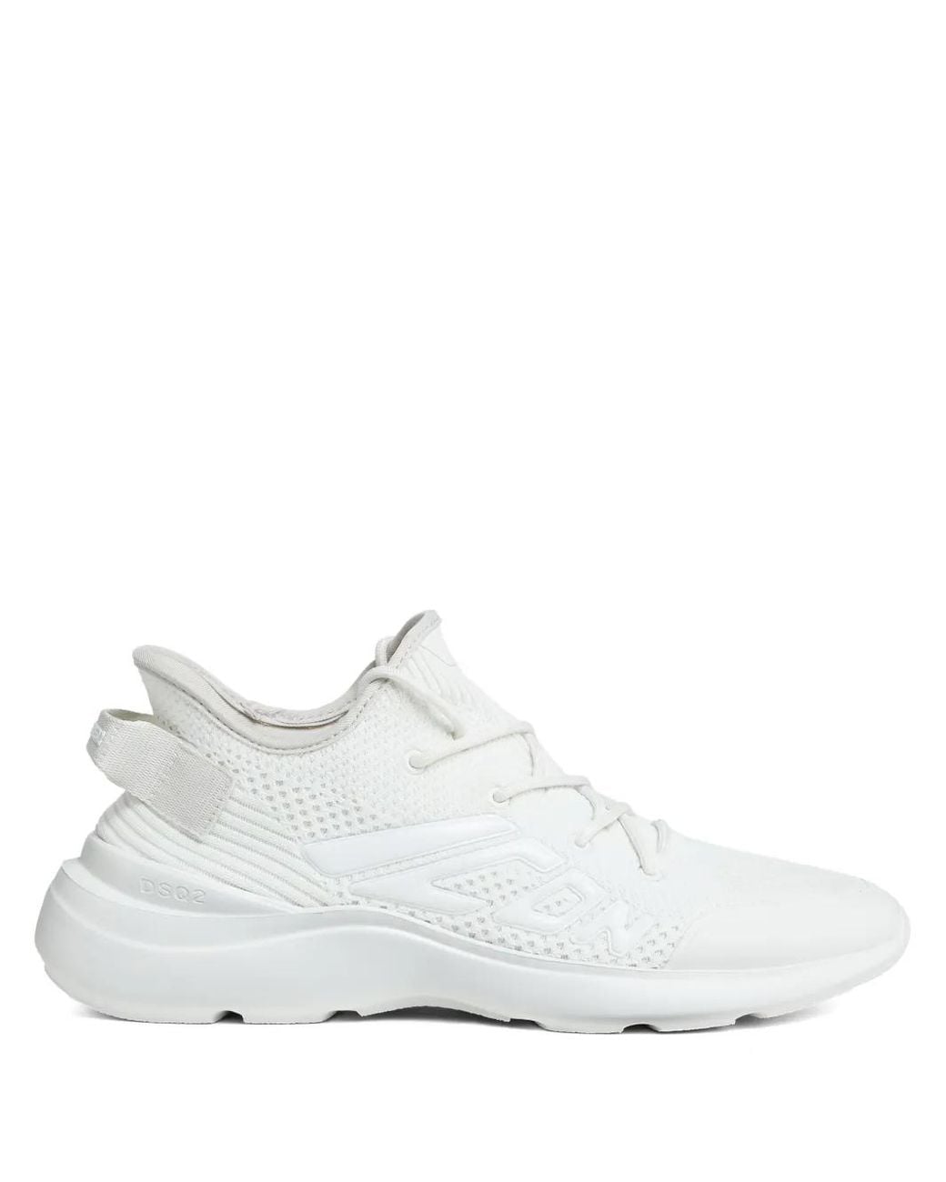 DSquared² White Embossed-Logo Sneakers for men
