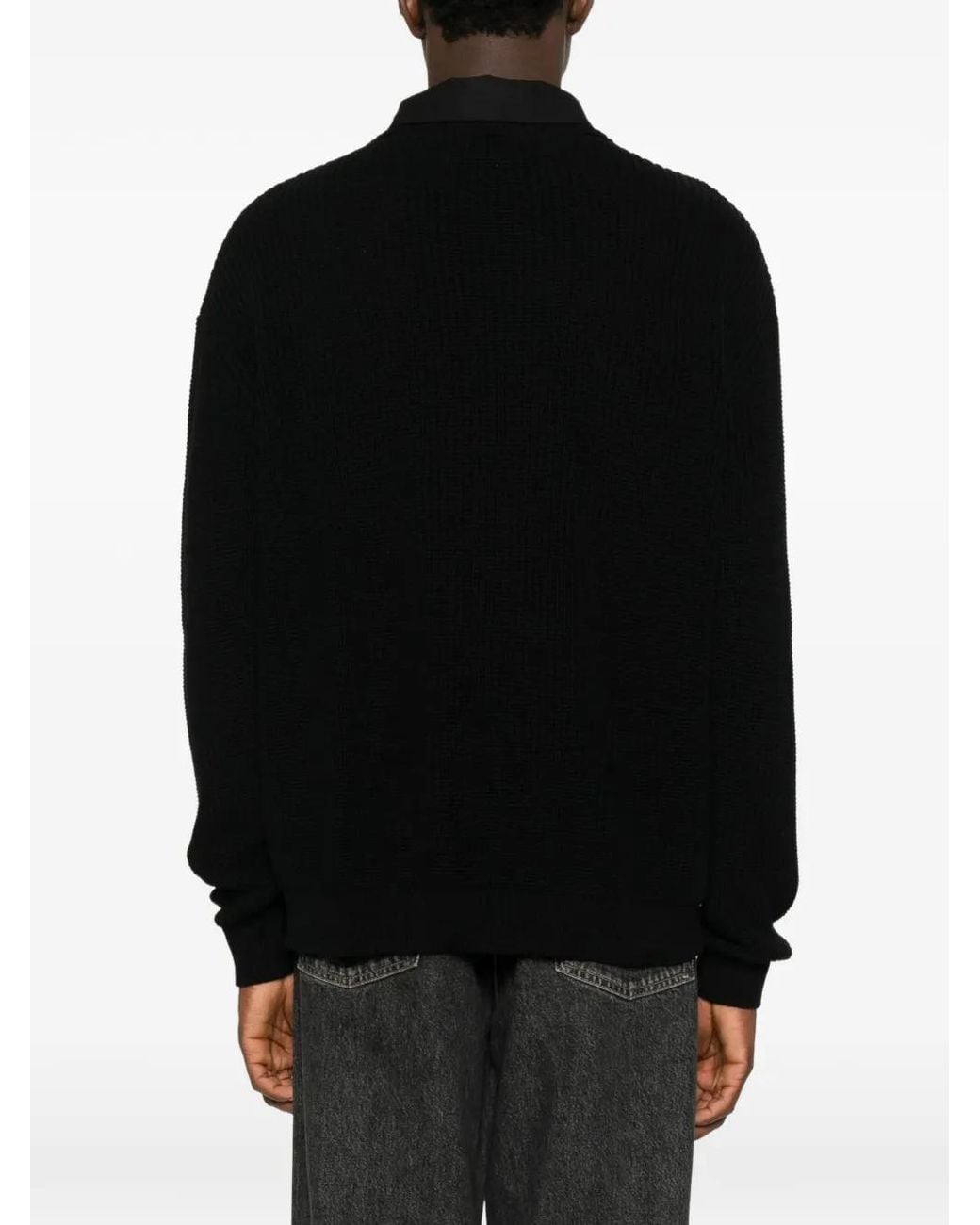 MEDEA Black Collared Sweater
