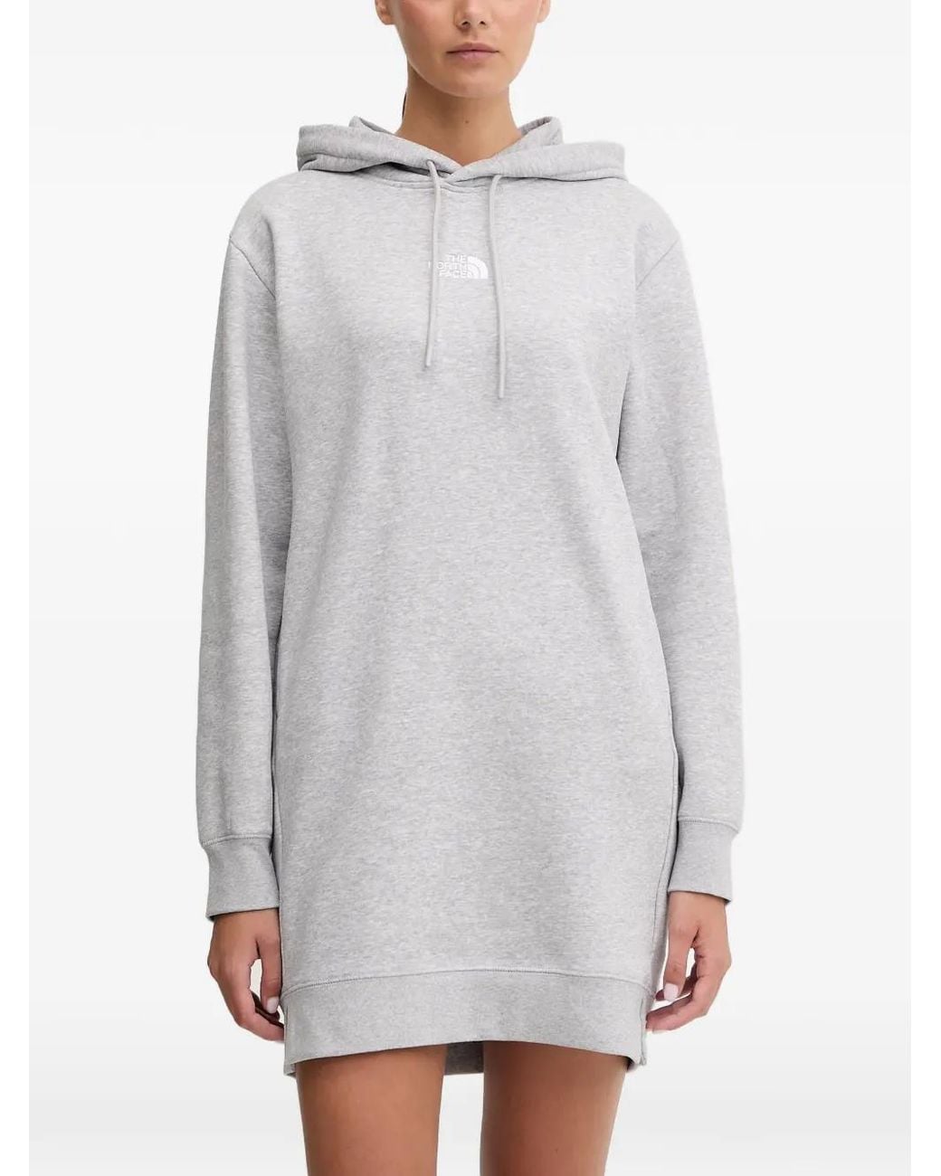 The North Face Gray Essential Relaxed Hooded Mini Dress