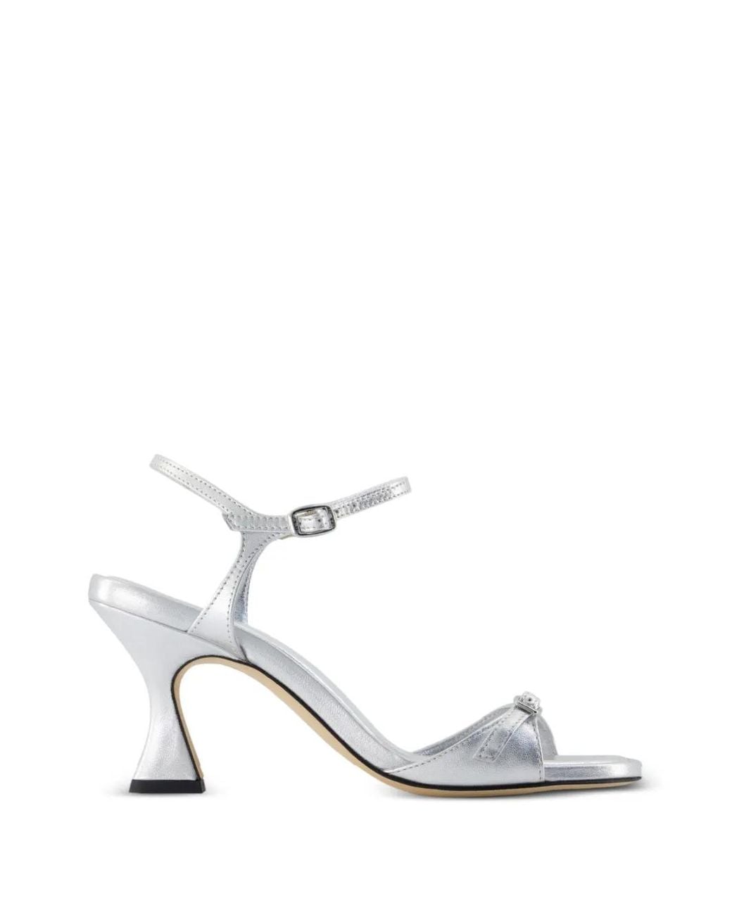 CAREL PARIS White Celeste Buckled Sandals