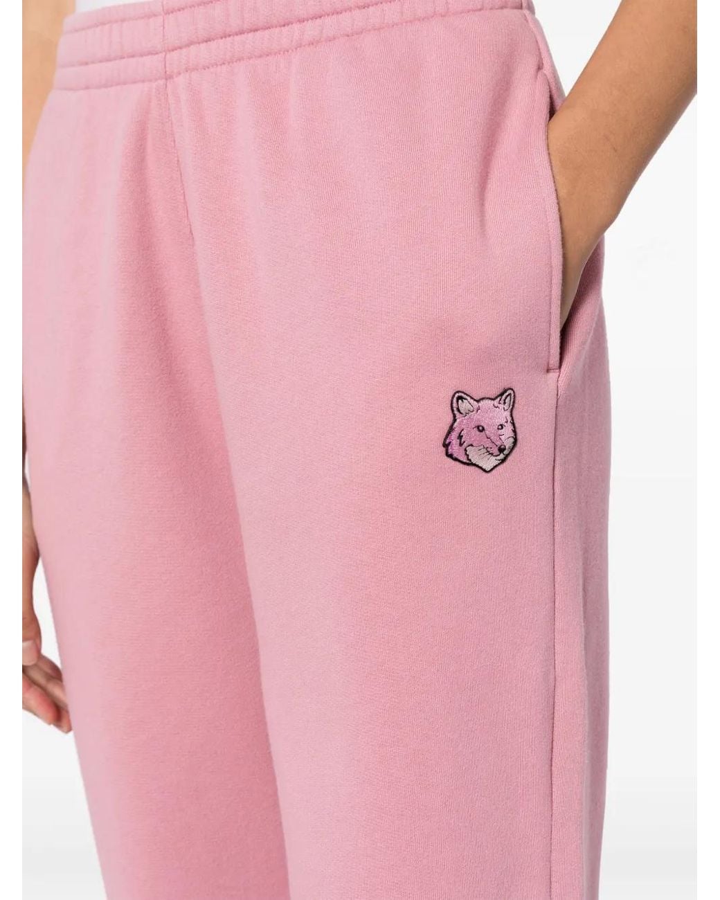 Maison Kitsuné Bold Fox Head Trainingsbroek in het Pink