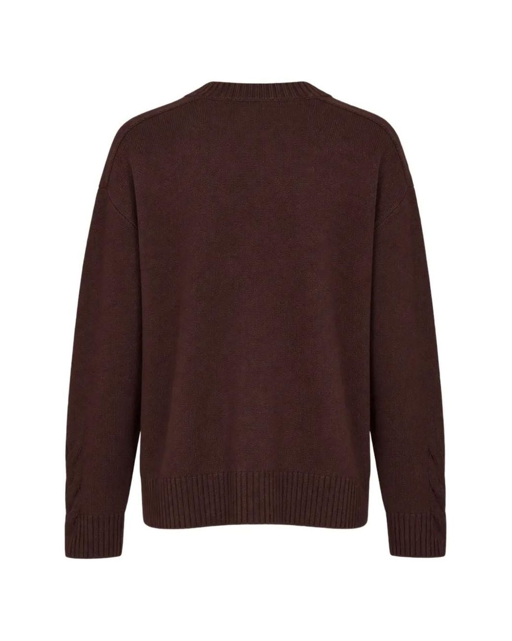 Kaos Brown Ribbed-Trim Sweater