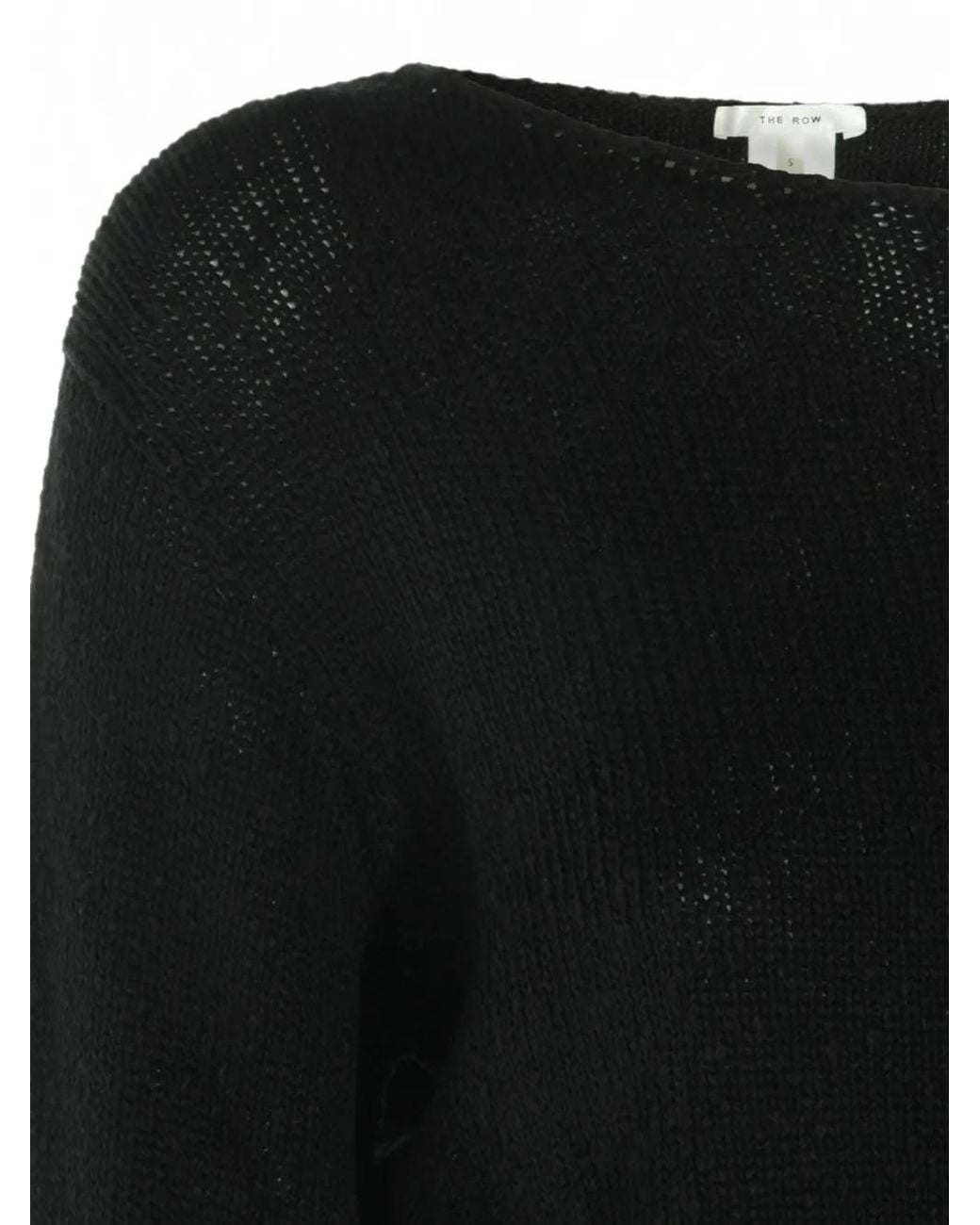 The Row Black Omiko Fine-Knit Sweater