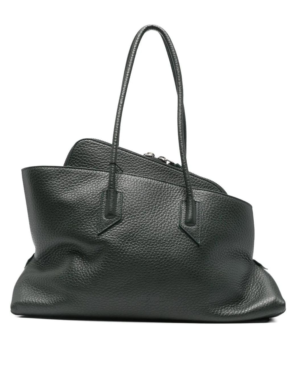 The Attico Black La Passeggiata Medium Tote Bag