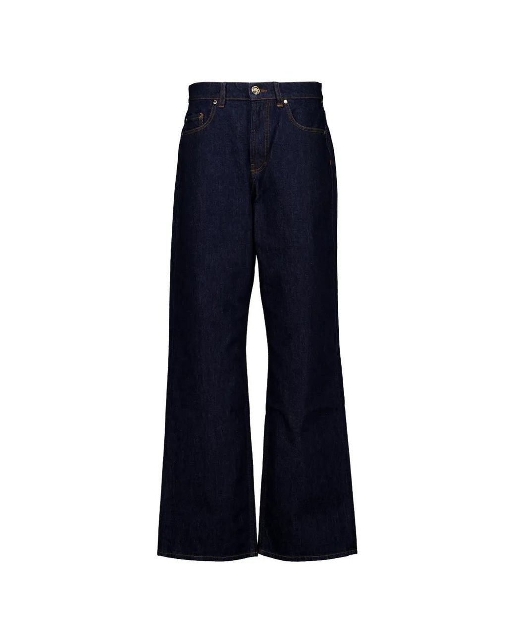 Casablanca Blue Logo-Embroidered Jeans