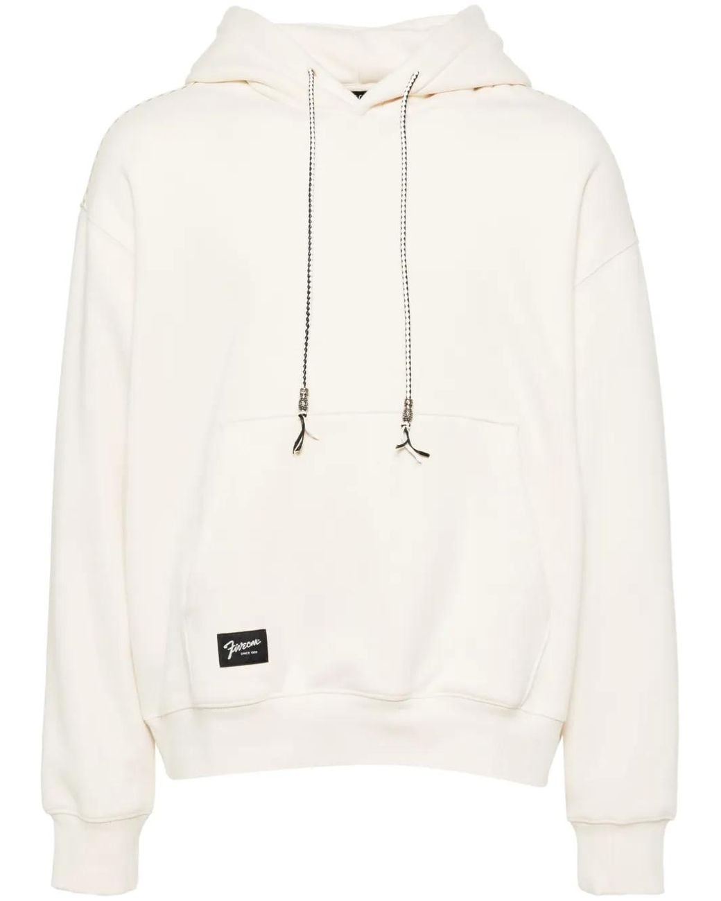 FIVE CM Natural Leather Trim Hoodie for men