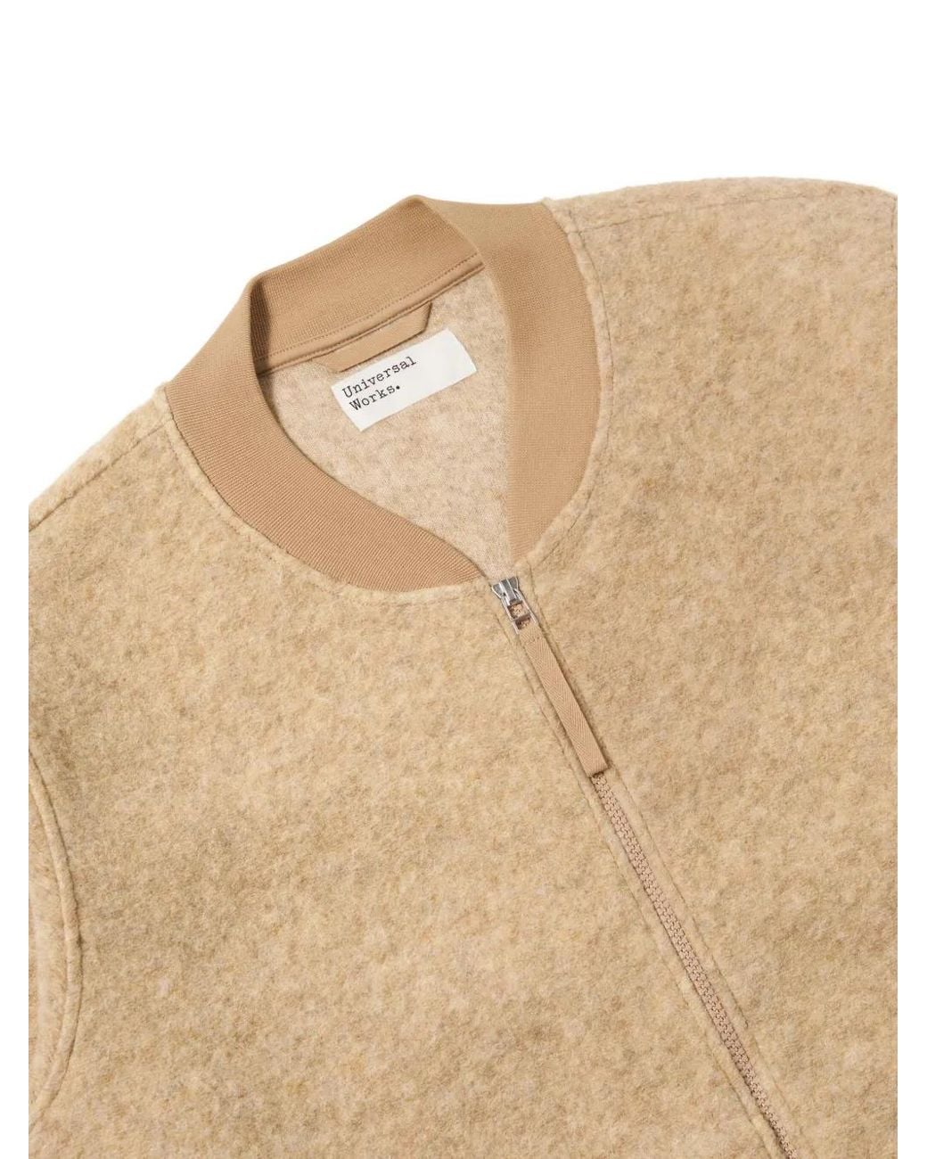 Universal Works Natural Zip-Up Bomber Jacket for men