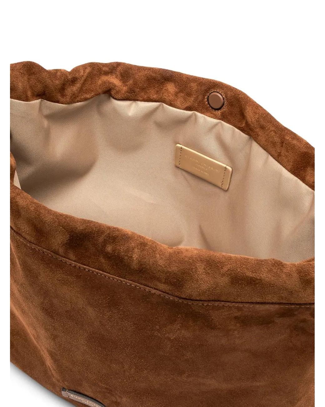 Gianni Chiarini Brown Grand Sac Porté Épaule Morgan En Daim